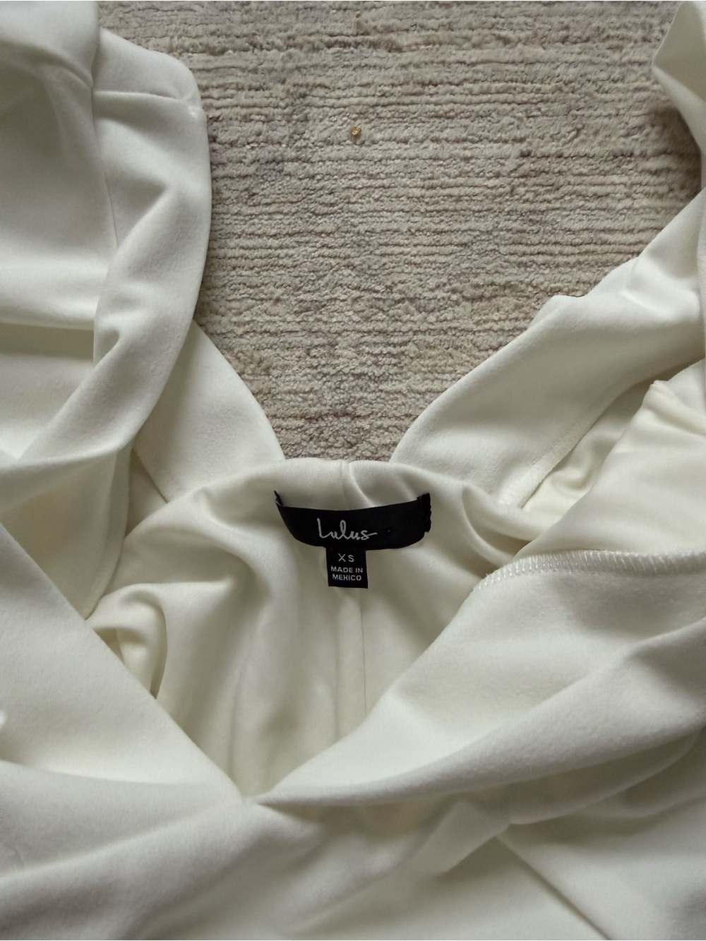Lulu's White Ruffle V-Neck Mini Dress (Size XS) - Picture 4 of 5